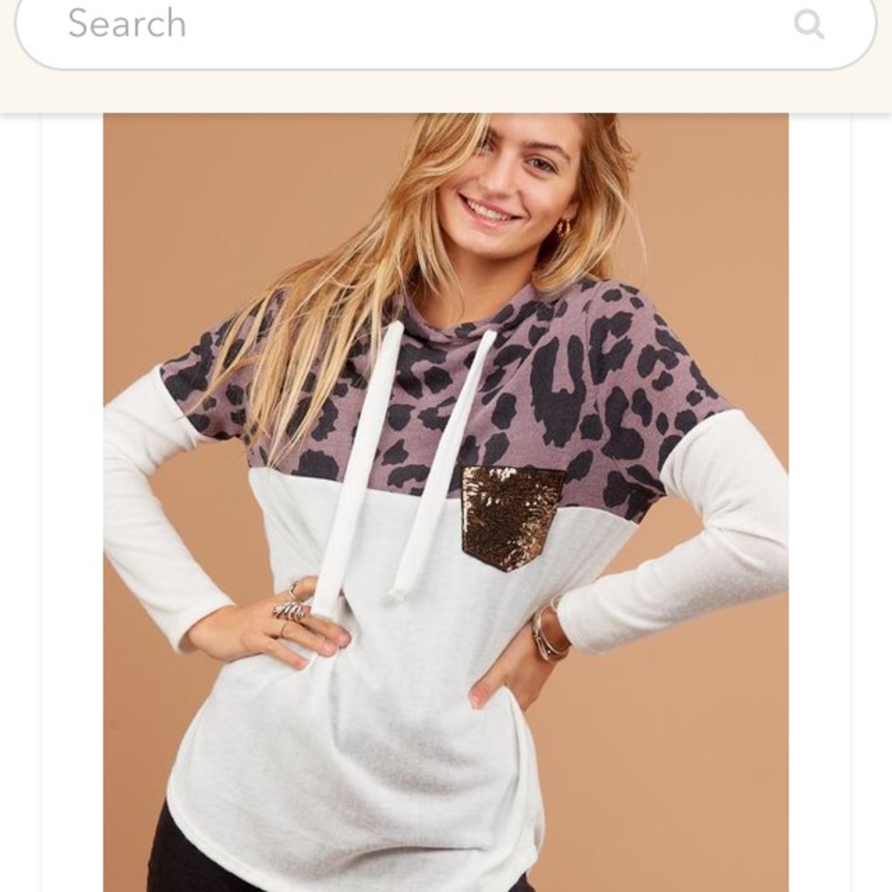 Animal print hoodie/sweater